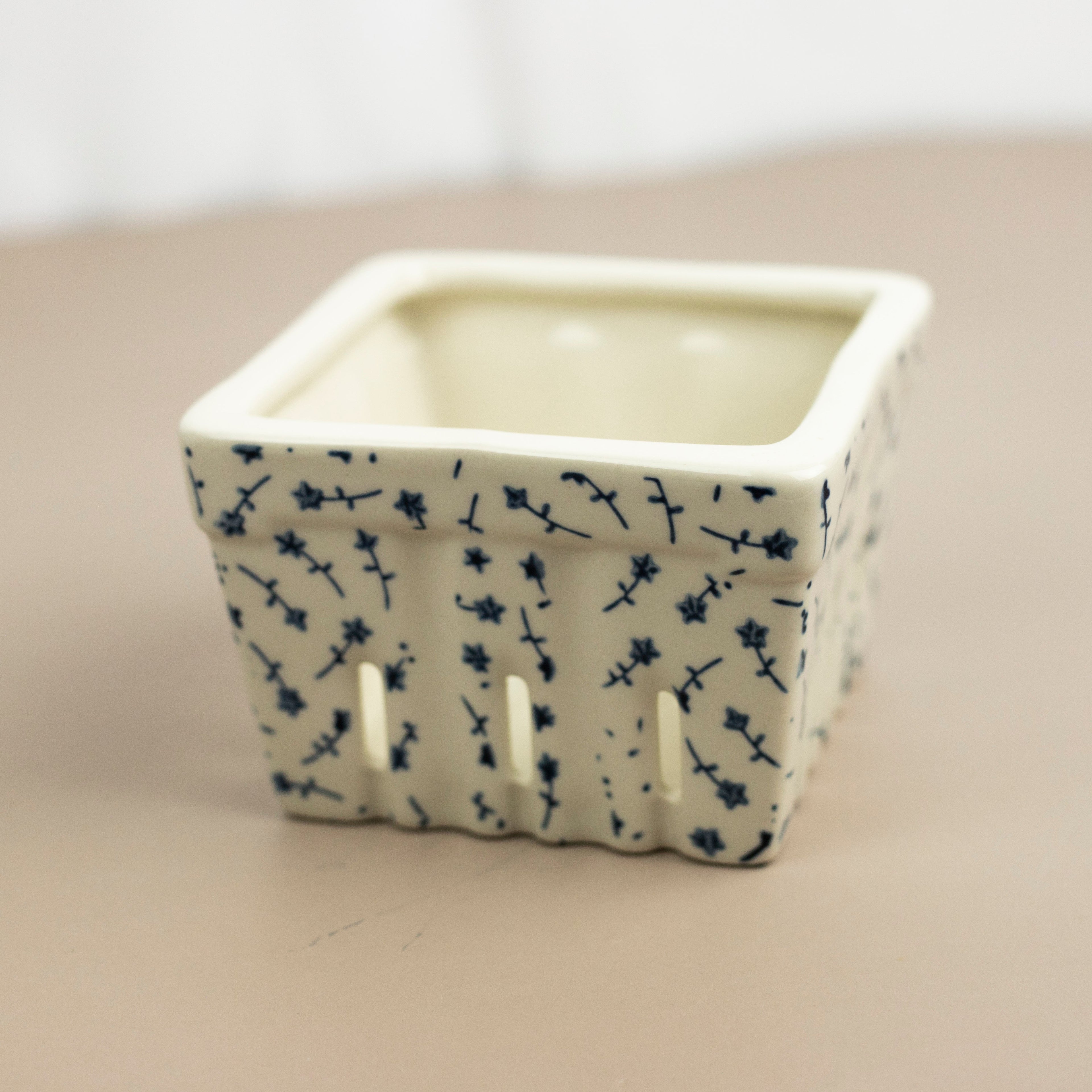 Stamped Stoneware Berry Baskets