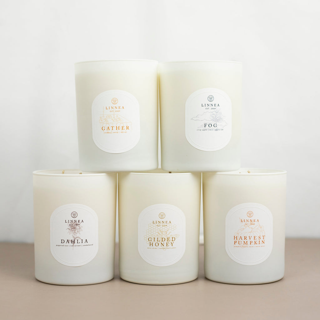 Linnea 2-Wick Fall Candles