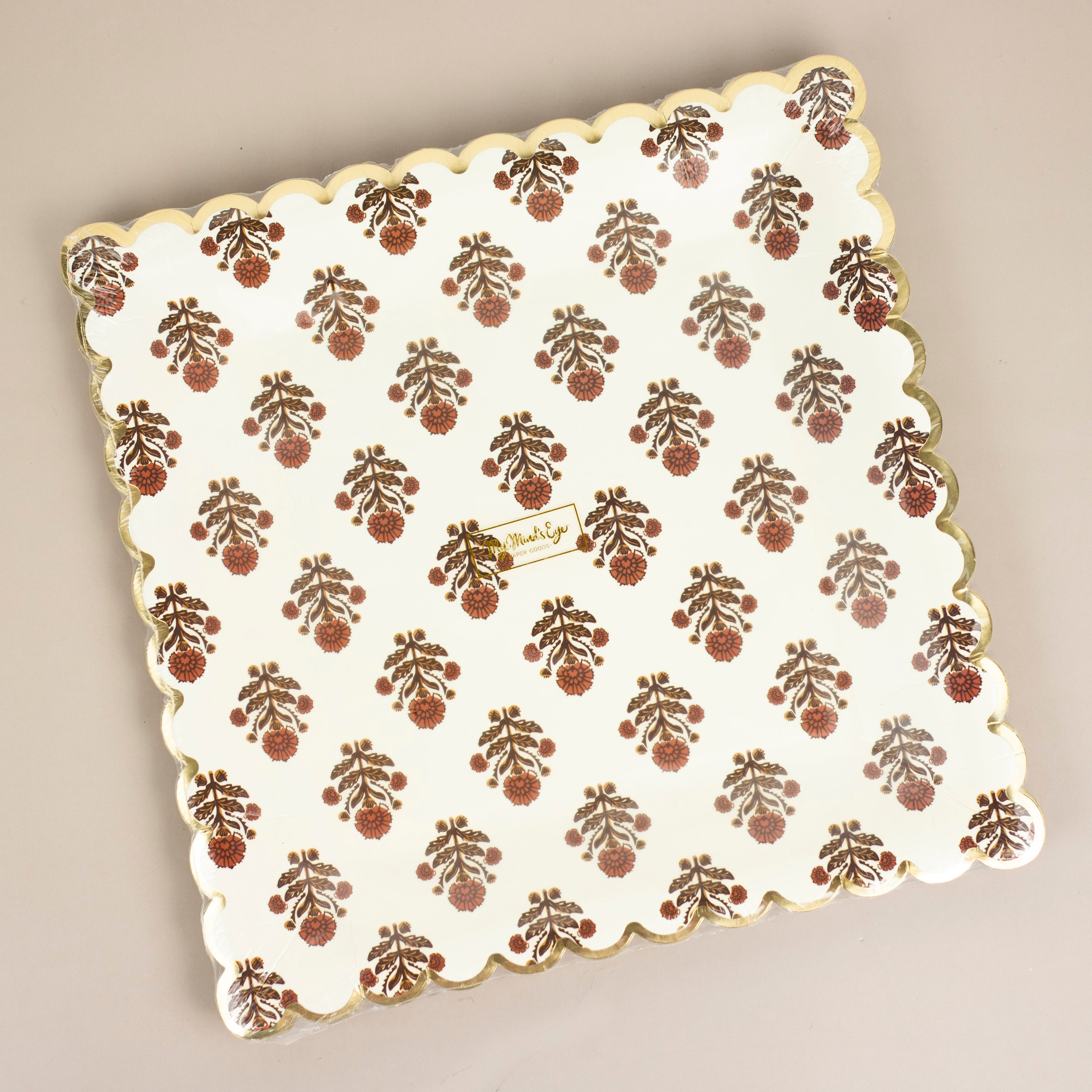 Scalloped Floral Dinner Plate