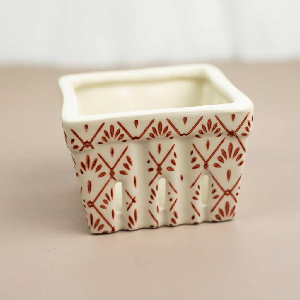 Stamped Stoneware Berry Baskets