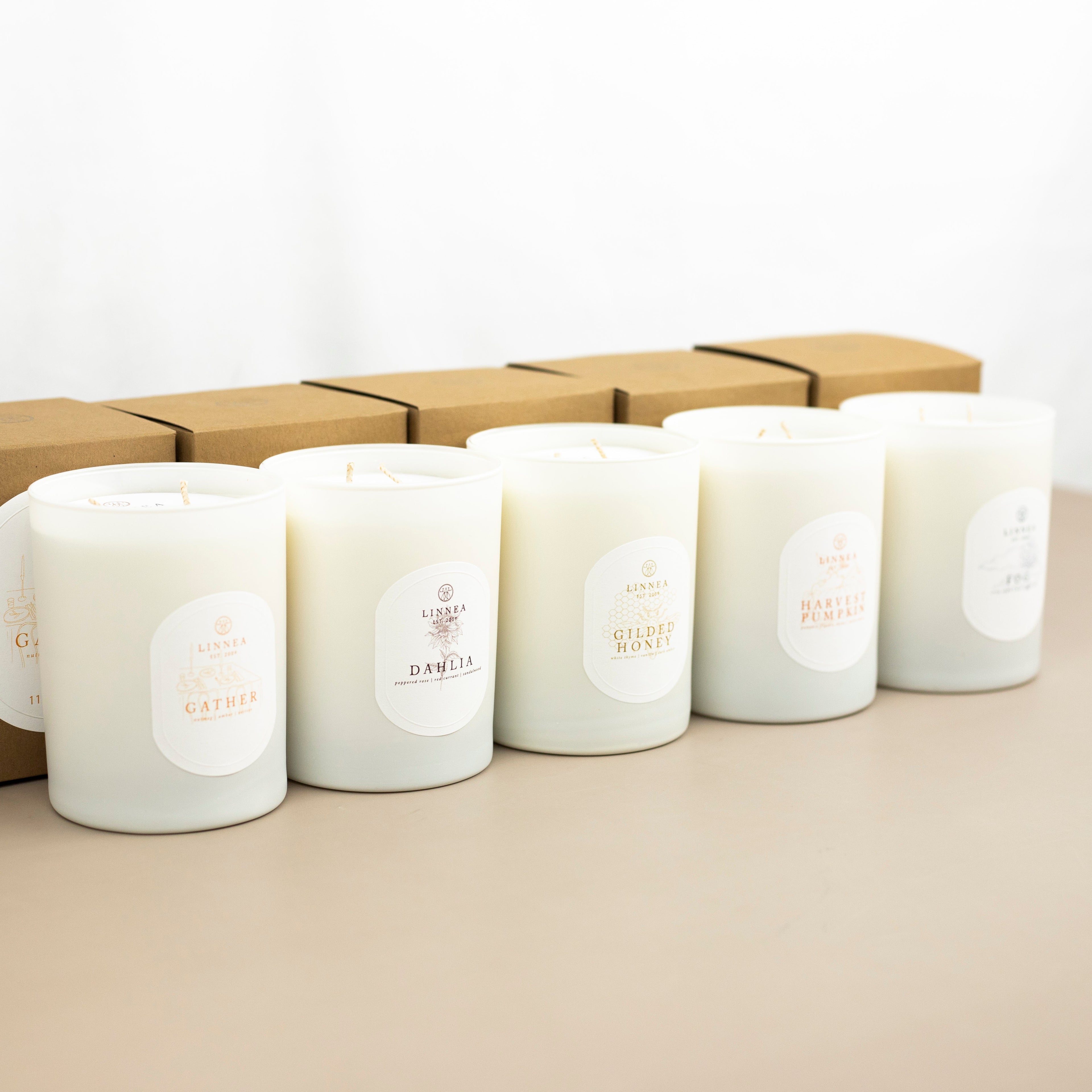 Linnea 2-Wick Fall Candles