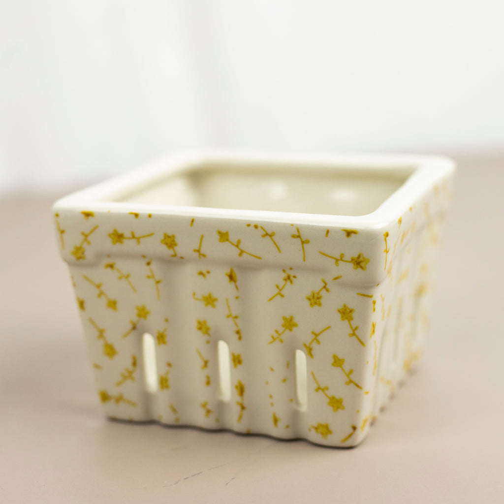 Stamped Stoneware Berry Baskets