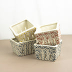 Stamped Stoneware Berry Baskets