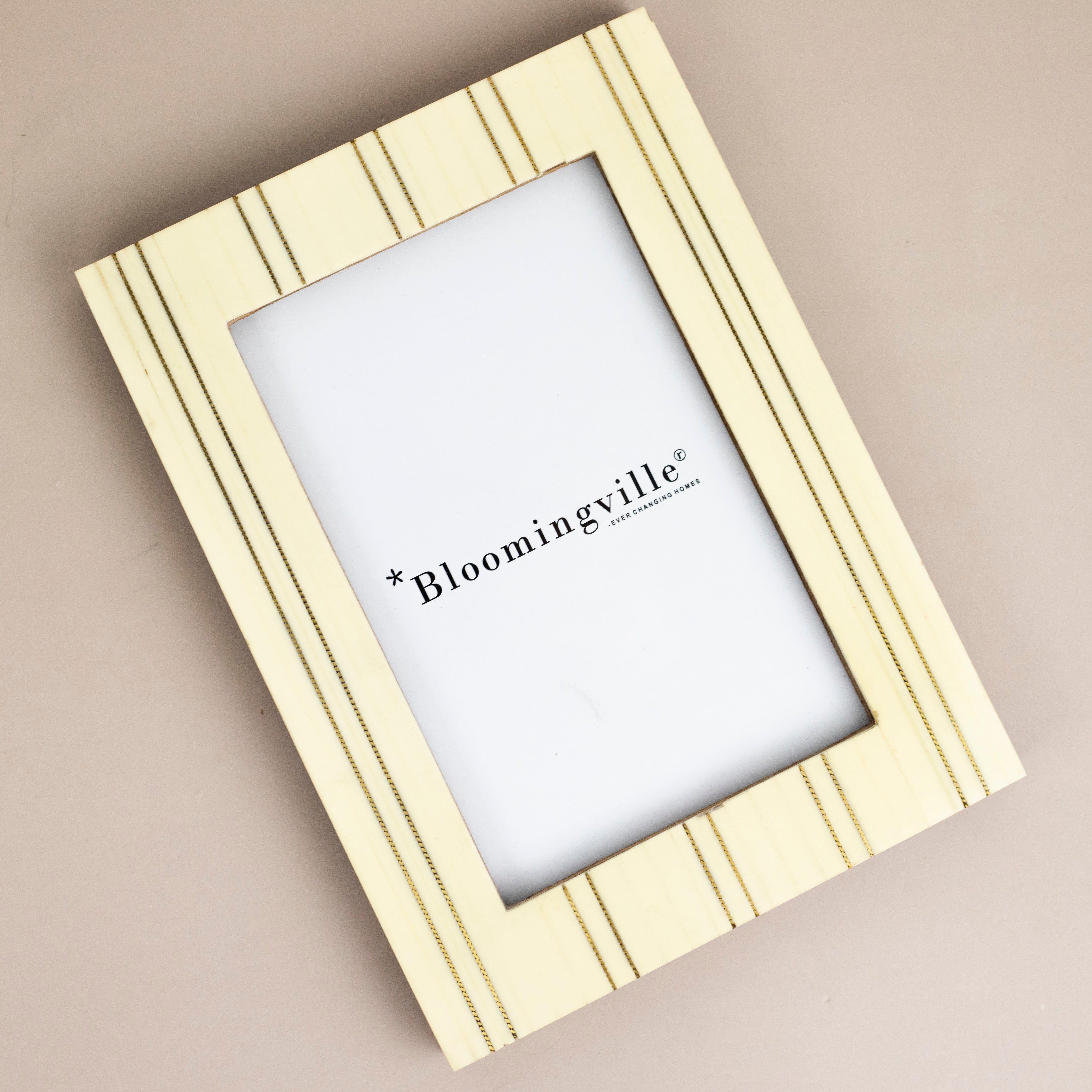 Cream Striped Frame