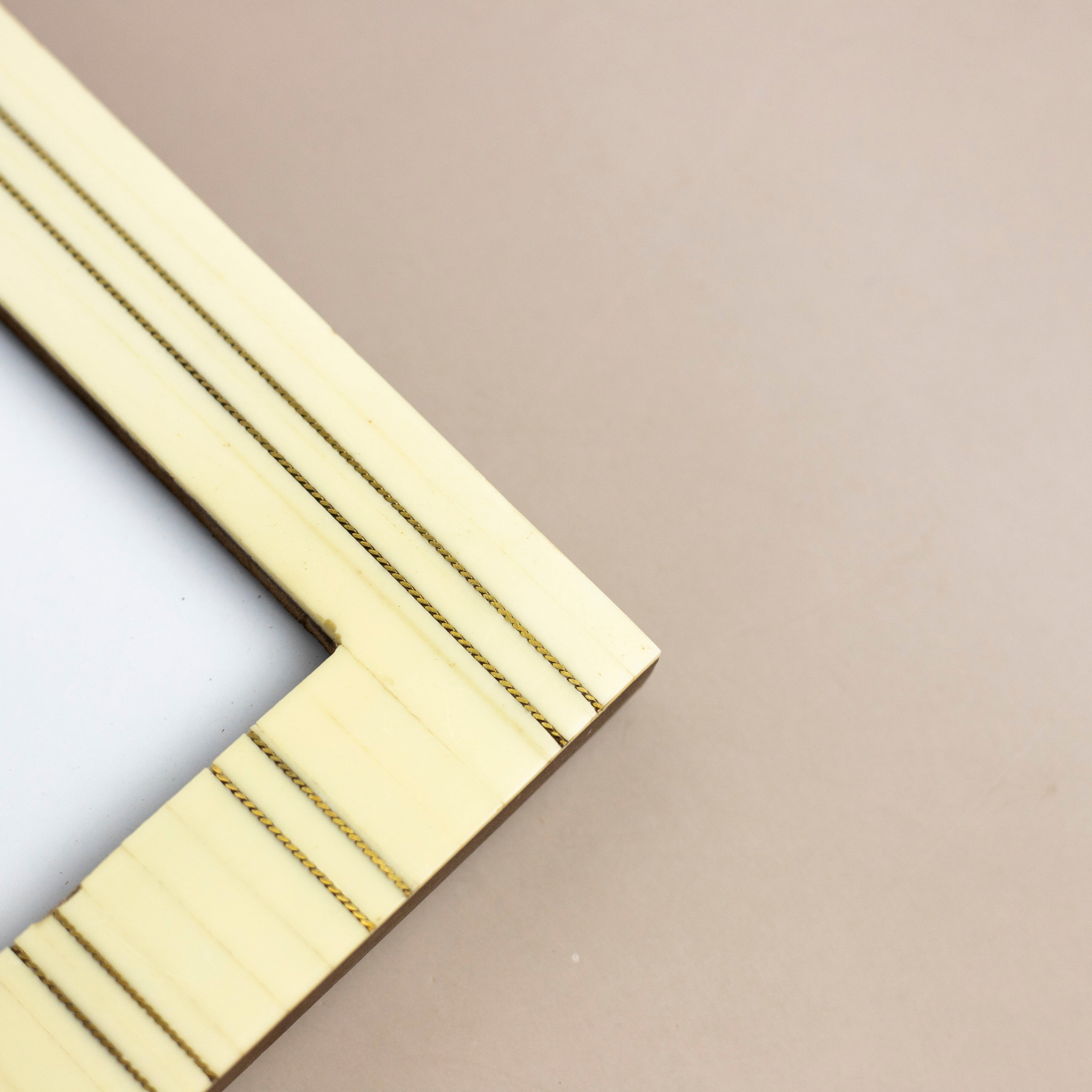 Cream Striped Frame