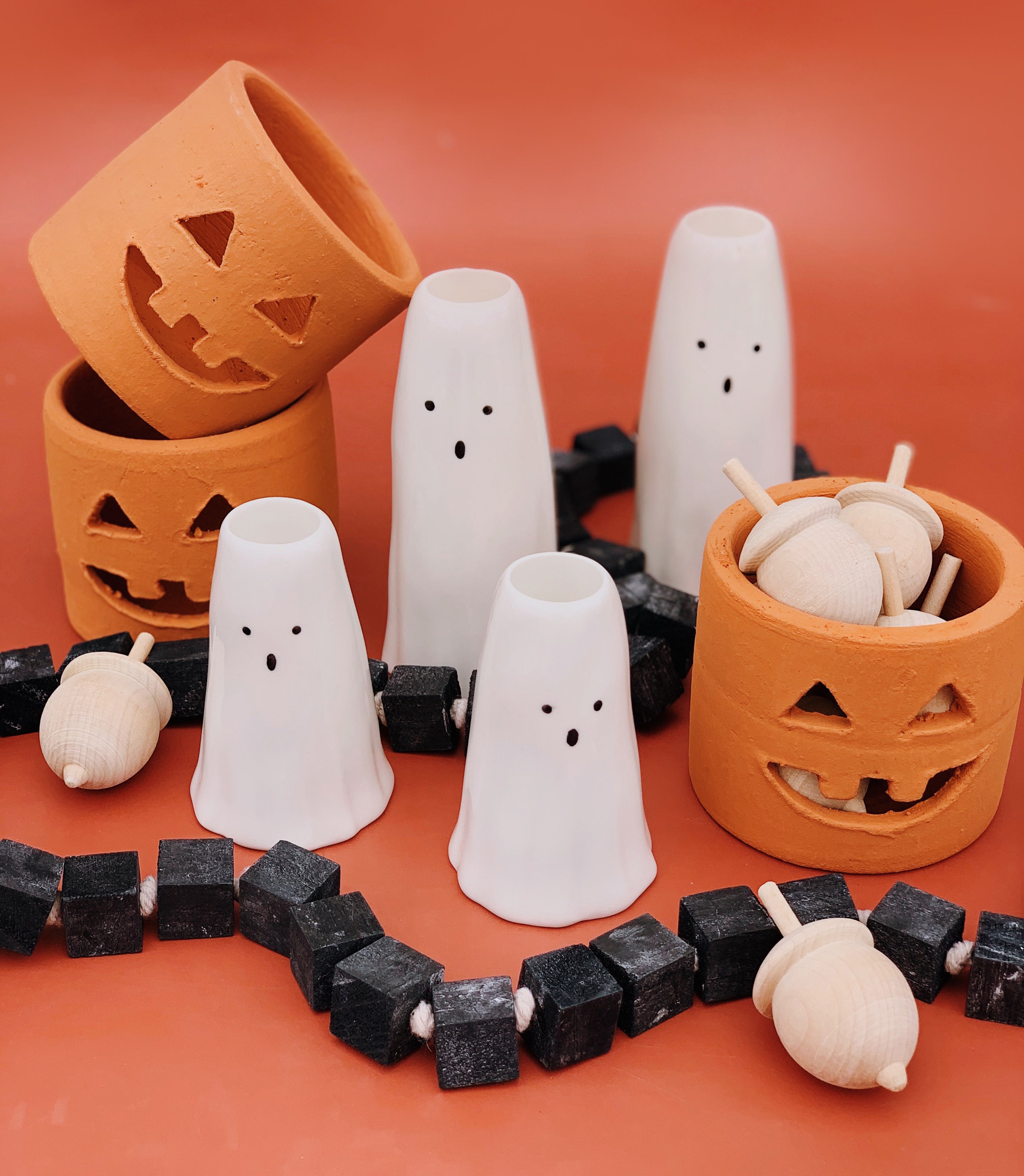 Small Clay Jack-O-Lantern