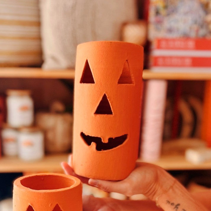 Large Clay Jack-O-Lantern