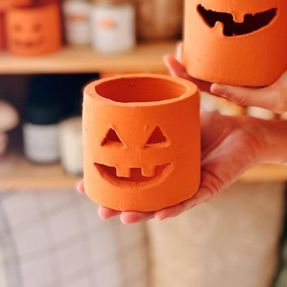 Small Clay Jack-O-Lantern